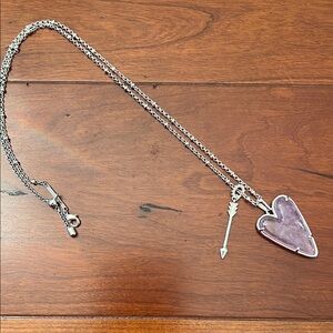 Kendra Scott Ansley Lavender Heart Necklace